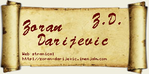 Zoran Darijević vizit kartica